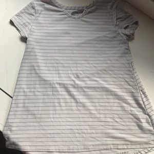 SUPER soft white striped shirt!